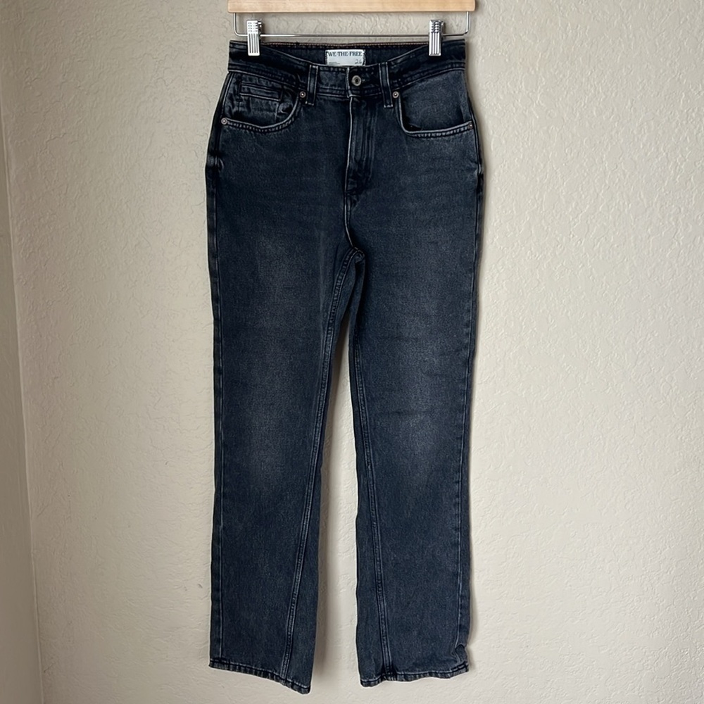 We the free xena black slim straight high rise jeans - Picture 2 of 15